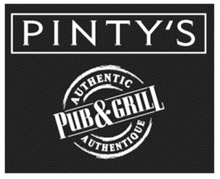 PINTY'S AUTHENTIC PUB & GRILL AUTHENTIQUE logo