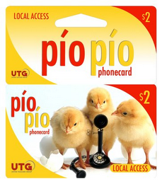 PIO PIO PHONECARD $2 LOCAL ACCESS UTG logo