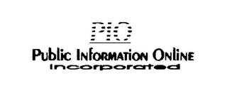 PIO PUBLIC INFORMATION ONLINE INCORPORATED logo