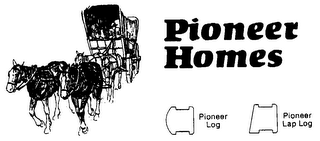 PIONEER HOMES PIONEER LOG PIONEER LAP LOG logo