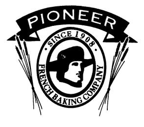 PIONEER SINCE 1908 FRENCH BAKING COMPANY logo