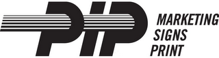 PIP MARKETING SIGNS PRINT logo