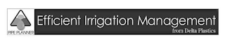 PIPE PLANNER EFFICIENT IRRIGATION MANAGEMENT FROM DELTA PLASTICS logo