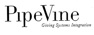 PIPEVINE GIVING SYSTEMS INTEGRATION logo