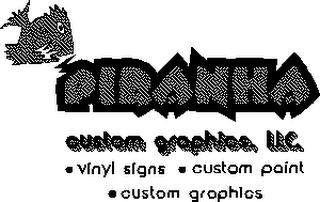 PIRANHA CUSTOM GRAPHICS, LLC VINYL SIGNS CUSTOM PAINT CUSTOM GRAPHICS logo