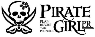 PIRATE GIRL PR PLAN BEFORE YOU PLUNDER logo