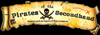 PIRATES OF THE SECONDHAND SEEKERS AND PURVEYORS OF FINE TREASURES logo
