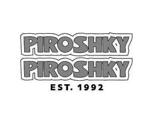 PIROSHKY PIROSHKY EST. 1992 logo