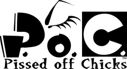 PISSED OFF CHICKS, P.O.C. logo
