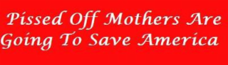 PISSED OFF MOTHERS ARE GOING TO SAVE AMERICA logo