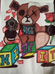 PISTOLS -N- PETALS MISFIT logo