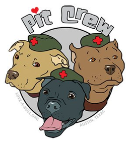 PIT CREW LOVE-A-BULL.ORG AUSTIN, TEXAS logo