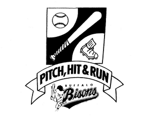 PITCH, HIT & RUN BUFFALO BISONS logo
