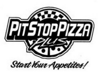 PITSTOPPIZZA PLUS START YOUR APPETITES! logo