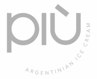 PIU ARGENTINIAN ICE CREAM logo