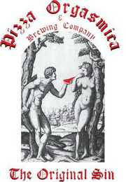 PIZZA ORGASMICA & BREWING CO. THE ORIGINAL SIN logo