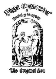 PIZZA ORGASMICA & BREWING COMPANY THE ORIGINAL SIN logo