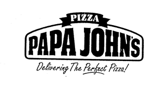 PIZZA PAPA JOHN'S DELIVERING THE PERFECT PIZZA! logo