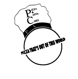 PIZZA & PASTA CHEF PIZZA THAT'S OUT OF THIS WORLD logo