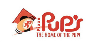 PIZZA PUP'S THE HOME OF THE PUP! logo