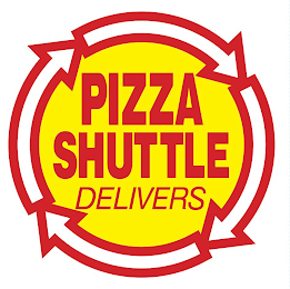 PIZZA SHUTTLE DELIVERS logo