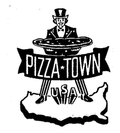 PIZZA-TOWN U S A logo