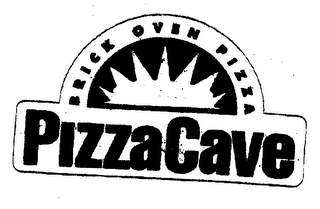 PIZZACAVE BRICK OVEN PIZZA logo