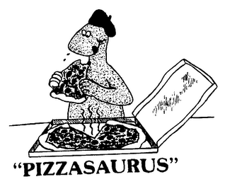 "PIZZASAURUS" logo