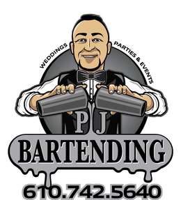 PJ BARTENDING, WEDDINGS, PARTIES & EVENTS 610.742.5640 logo