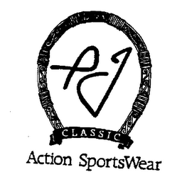 PJ CLASSIC ACTION SPORTSWEAR logo