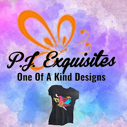 P.J. EXQUISITES ONE OF A KIND DESIGNS logo