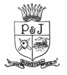 P&J P&JOYSTERS SINCE 1876 logo