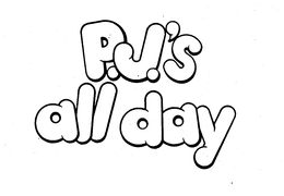 P.J.'S ALL DAY logo