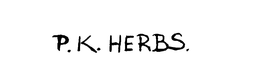 P.K. HERBS. logo