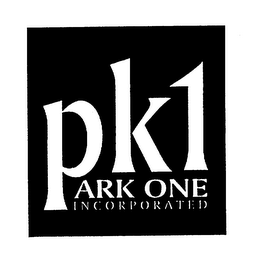 PK1 PARK ONE INCORPORATED logo
