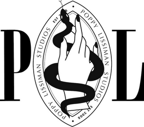 PL · POPPY LISSIMAN STUDIOS EST 2008 · logo
