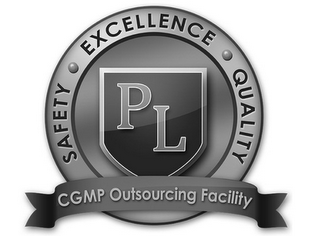 PL SAFETY · EXCELLENCE · QUALITY CGMP OUTSOURCING FACILITY logo