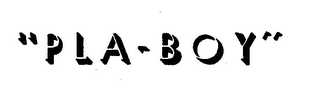 "PLA-BOY" logo