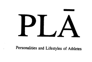 PLA PERSONALITIES AND LIFESTYLES OF ATHLETES logo