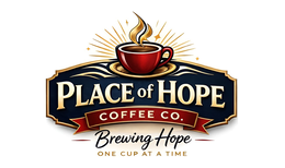 PLACE OF HOPE COFFEE CO. BREWING HOPE ONE CUP AT A TIME logo