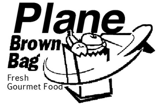 PLANE BROWN BAG FRESH GOURMET FOOD logo
