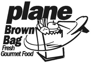 PLANE BROWN BAG FRESH GOURMET FOOD logo