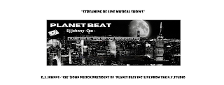 PLANET BEAT DJ JOHNNYCEE ,PLANET BEAT INC.FROM NEW YORK WEEKNIGHTS@7, JOHN PRISCO logo