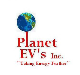 PLANET EV'S INC. "TAKING ENERGY FURTHER" logo
