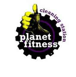 PLANET FITNESS CLEANING STATION logo