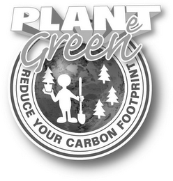 PLANET GREEN REDUCE YOUR CARBON FOOTPRINT logo