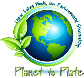 PLANET TO PLATE UPPER LAKES FOODS, INC. ENVIRONMENTAL STEWARDSHIP logo