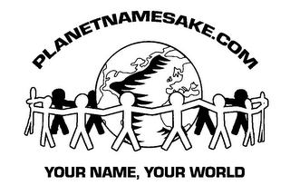 PLANETNAMESAKE.COM YOUR NAME, YOUR WORLD logo