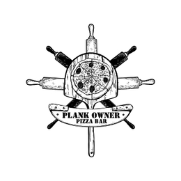 PLANK OWNER PIZZA BAR logo