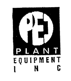 PLANT EQUIPMENT INC PEI logo